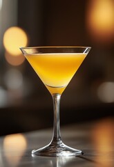 Refreshing tropical cocktail with mint and passionfruit served in a tall glass