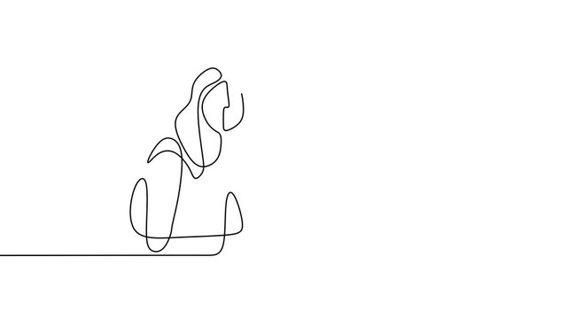 Group of happy young friends making selfie one line drawing. Continuous one line drawing of group people selfie. Women taking a picture to capture moment vector minimalism.