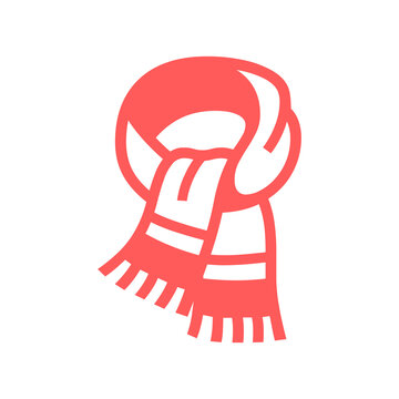 recommend clip art: illustration of a red and white Christmas bell, Muffler vector icon Which Can Easily Modify Or Edit
