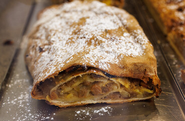Homemade Apple Strudel With Nuts