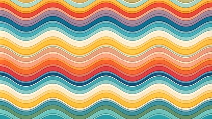 Serene Abstract Horizontal Background with Flowing Pastel Waves for Modern and Calming Designs