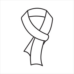 Syal icon outline vector