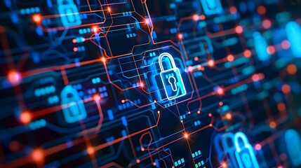 Fototapeta premium Cyber security and information technology concept