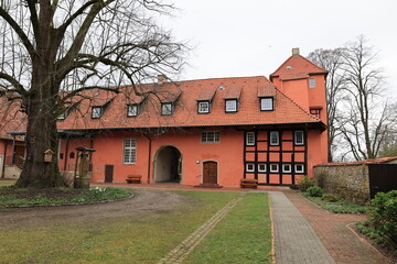 Blick auf Kloster Lage in der Gemeinde Rieste	in Niedersachsen