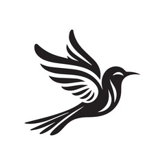 Silhouette of a bird vector icon for logo, and design