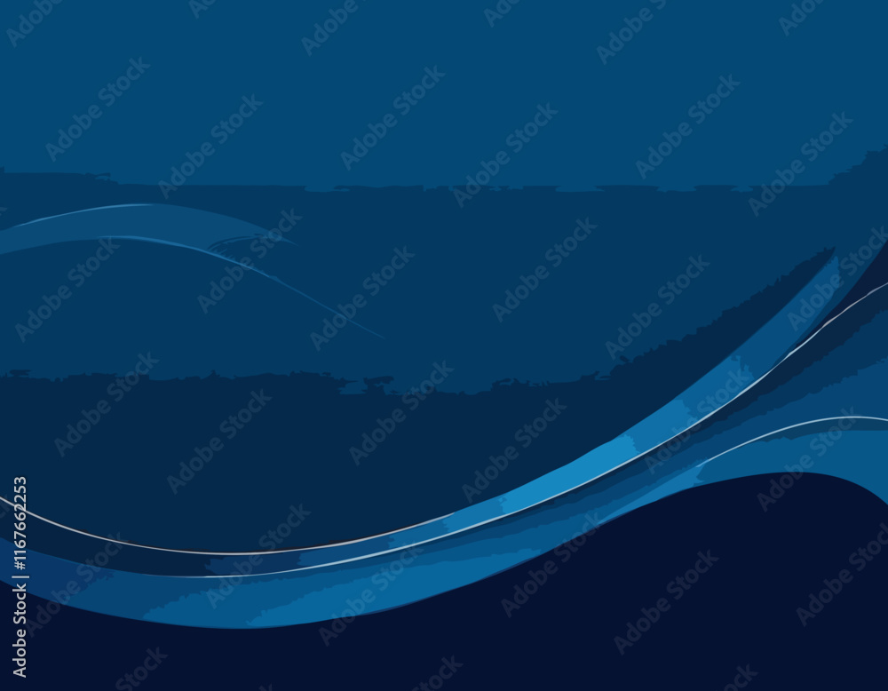 Poster vector blue color abstract wave design element