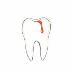 Obraz premium Tooth and the Red Spot