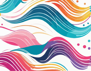 Vector abstract colorful flowing wave lines isolated on white background. Design element for wedding invitation, greeting card