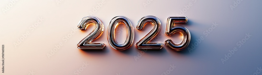 Poster bold typography 2025 illuminated in soft shadow with gigapixel quality for modern design projects