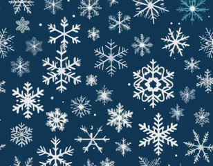 Vector Snowflakes icons. Blue Snowflake. Winter snow. Merry Christmas pattern