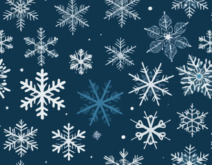 Vector Snowflakes icons. Blue Snowflake. Winter snow. Merry Christmas pattern