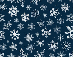 Vector Snowflakes icons. Blue Snowflake. Winter snow. Merry Christmas pattern