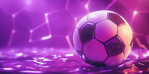 Futuristic Neon Glow Soccer Ball Concept