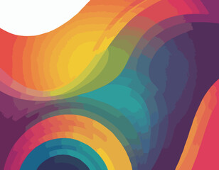 Fototapeta premium Abstract shiny color spectrum wave design element