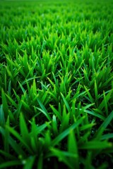 Obraz premium Deep green golf course grass, intricate texture, blades densely packed, nature, seamless texture