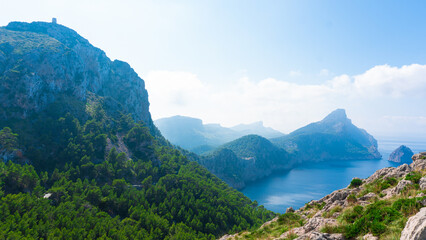 beautiful beach at Cap Formentor, Palma Mallorca, Spain. island of Mallorca.  Balearic Islands
