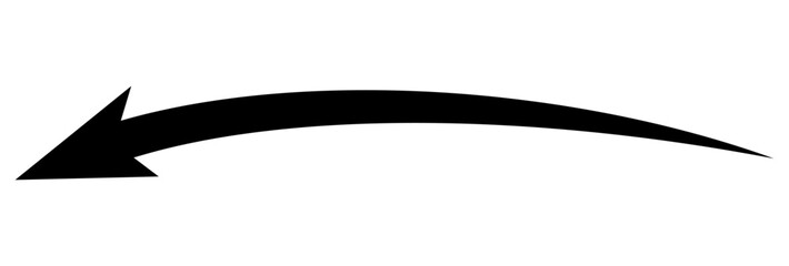 black arrow icon on white background. flat style. arrow icon for your web site design, logo, app, UI. arrow indicated the direction symbol. curved arrow sign. eps10
