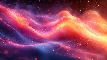 Fototapeta premium Abstract Cosmic Waves: A Symphony of Color and Light