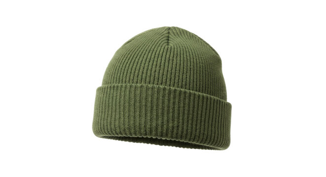 women's Green hat . knitted hat isolated on Transparent  background. Blank Green  winter hat for men isolated on Transparent background. Classic woolen beanie cap, PNG File 

