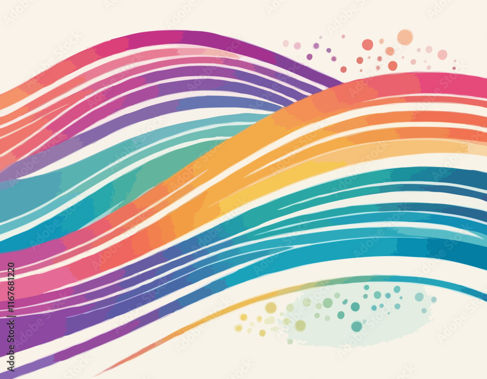 Fototapete abstract gradient line in the shape of a heart. vector loop ribbon. a colorful symbol of love. desig