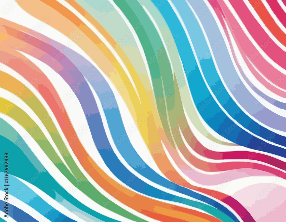 Poster abstract background with color waves. vector lines with gradients. wavy design elements. curve dynam