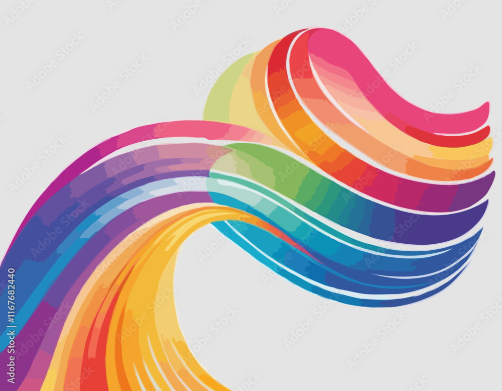 Poster abstract background with color waves. vector lines with gradients. wavy design elements. curve dynam