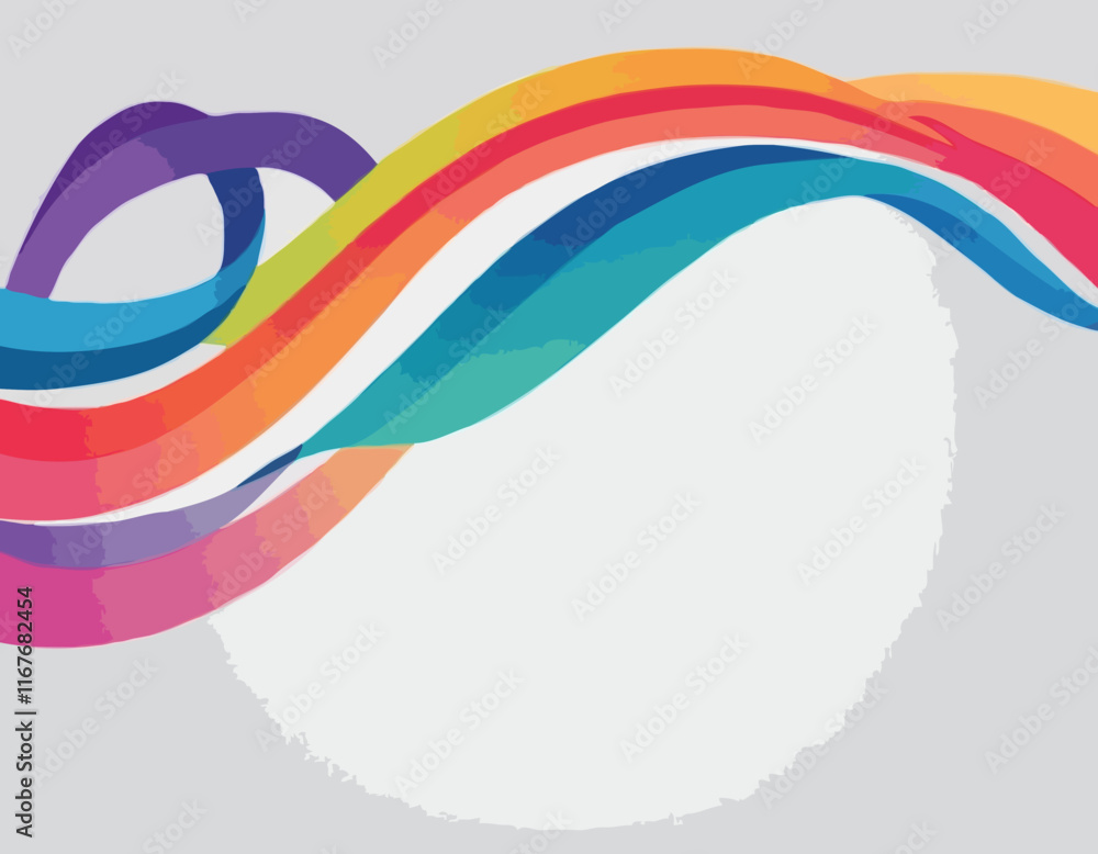 Poster abstract background with color waves. vector lines with gradients. wavy design elements. curve dynam