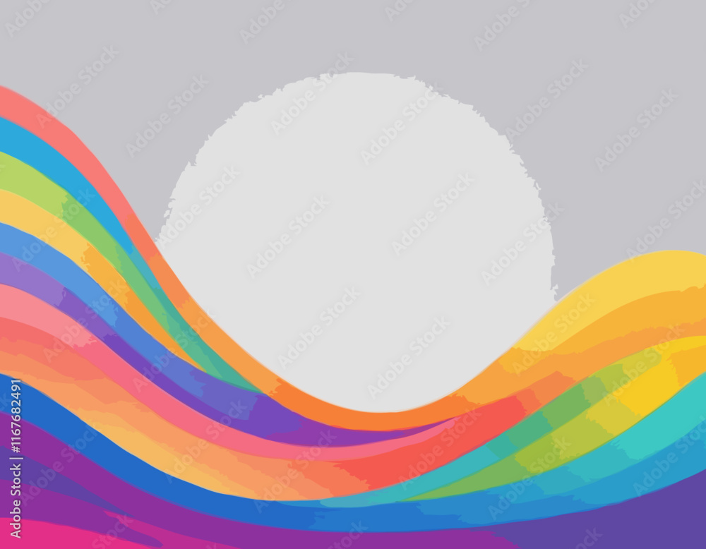 Poster abstract background with color waves. vector lines with gradients. wavy design elements. curve dynam