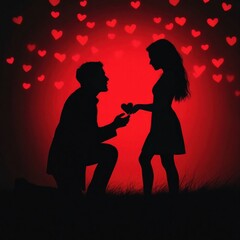 silhouette of a couple