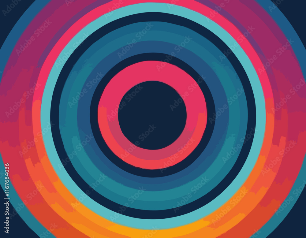 Poster background with circle gradient lines. abstract geometric vector pattern.