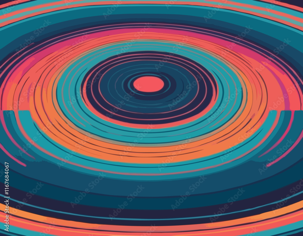 Poster background with circle gradient lines. abstract geometric vector pattern.