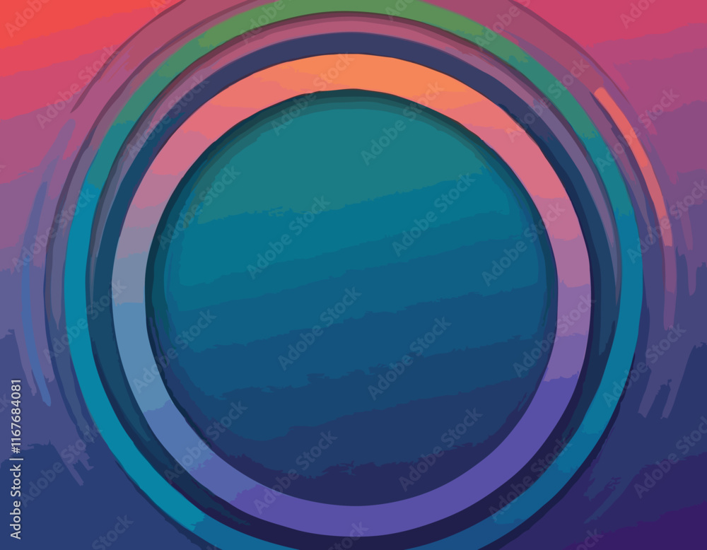 Poster background with circle gradient lines. abstract geometric vector pattern.