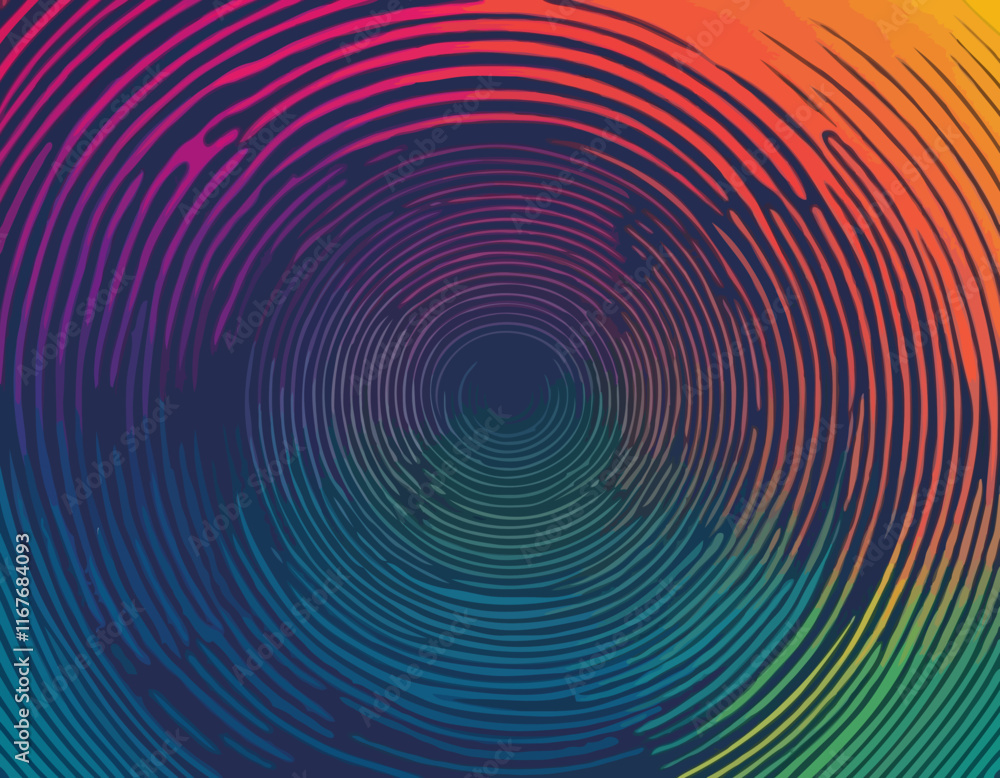 Poster background with circle gradient lines. abstract geometric vector pattern.