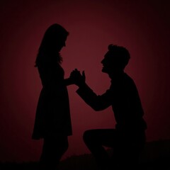 silhouette of a couple