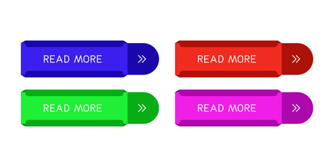 Colorful CTA button set: Read more.