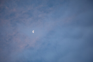 moon and clouds in the sky