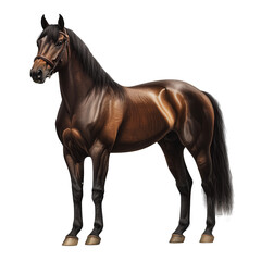 Obraz premium Dark bay horse illustration