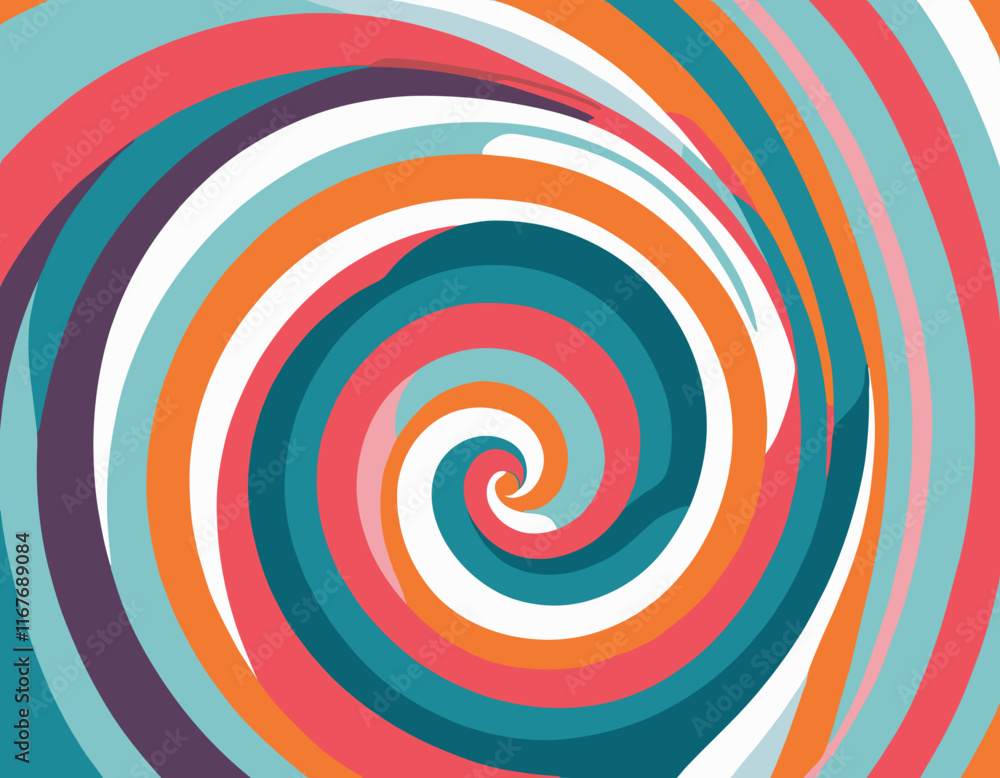 Poster abstract background with gradient color wave pattern. 3d wavy rainbow lines. vector geometric design