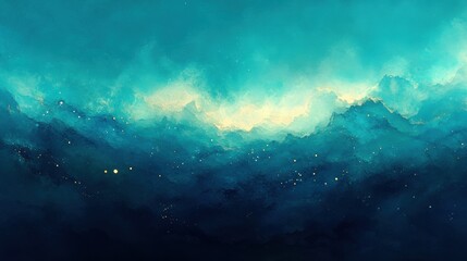 Naklejka premium Majestic mountain scenery nature landscape ethereal atmosphere tranquil view dreamy concept