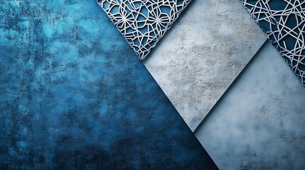 Fototapeta premium Abstract Blue and White Textured Background with Intricate Design