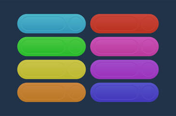 Obraz premium Colorful CTA button set.