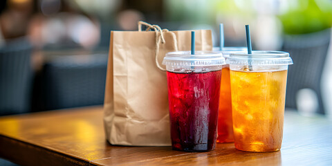 Refreshing Summer Drinks on Outdoor Table