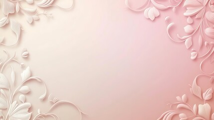 Elegant Floral Design Soft Pink Background