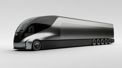 Sleek, futuristic electric semi-truck design on a white background.
