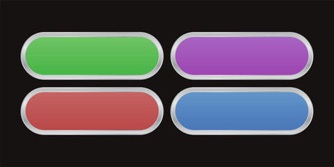 Colorful CTA button set.