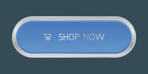 Blue and silver CTA button: Shop now.