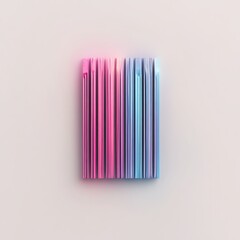 Obraz premium Pastel gradient barcodes with soft edges on a clean background