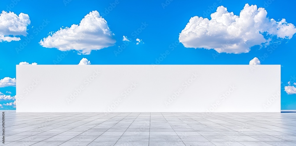 Poster a 3d rendering of contemporary architecture featuring an empty concrete wall and floor, ideal for ca