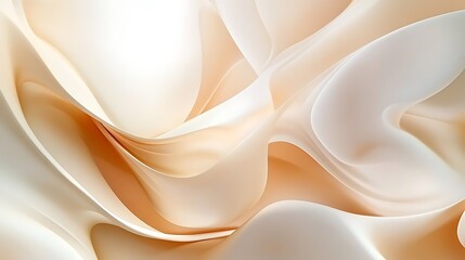 Obraz premium Abstract Beige and White Swirling Fabric Design