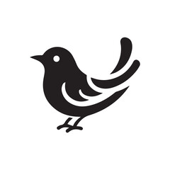 Silhouette of a bird vector icon for logo, and design